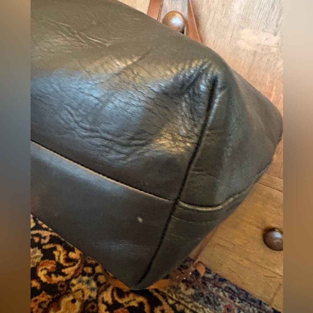 Madewell Black Leather Tote with Tan Straps - Picture 4 of 14